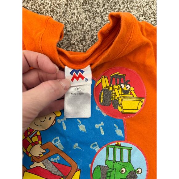 Vintage PBS Bob the Builder T-Shirt Toddler Kids Children Orange Size 2t - Picture 5 of 7